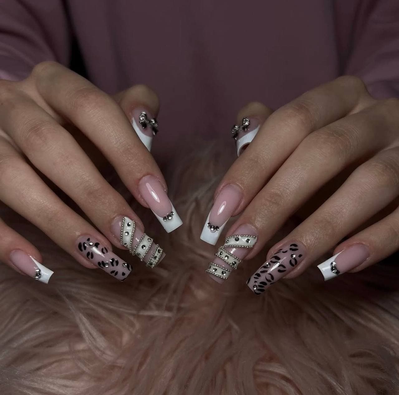 French cu accent leopard & cristale
